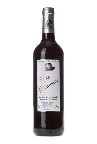 Gran vino tinto tempranillo San Martineño. Vino de la tierra de Castilla.