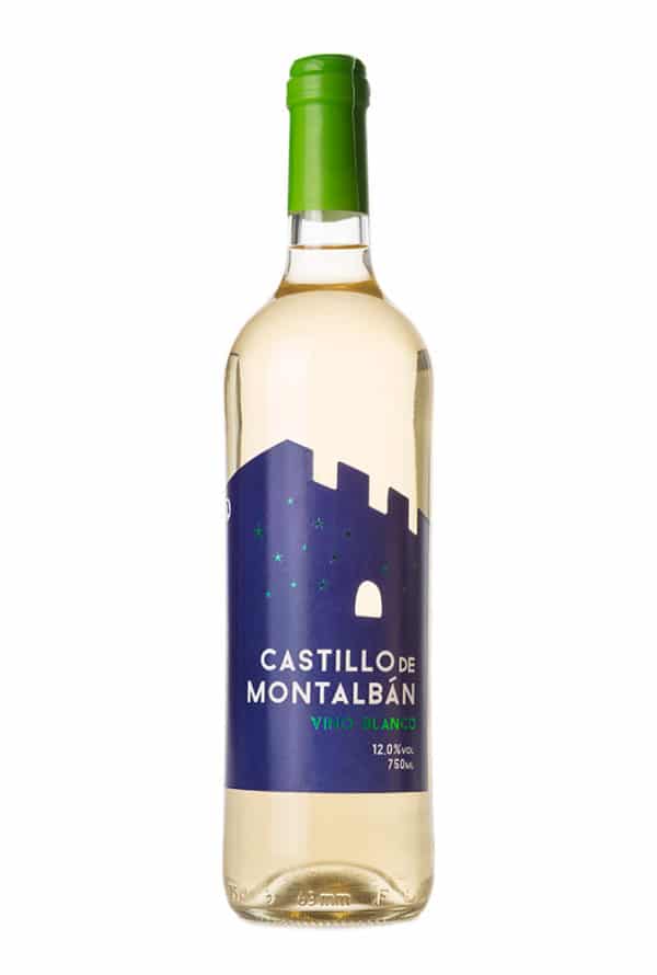 Gran vino blanco Castillo de Montalban. Vino de la tierra de Castilla.