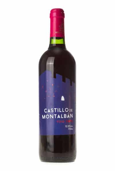 Gran vino tinto Castillo de Montalban. Vino de la tierra de Castilla.